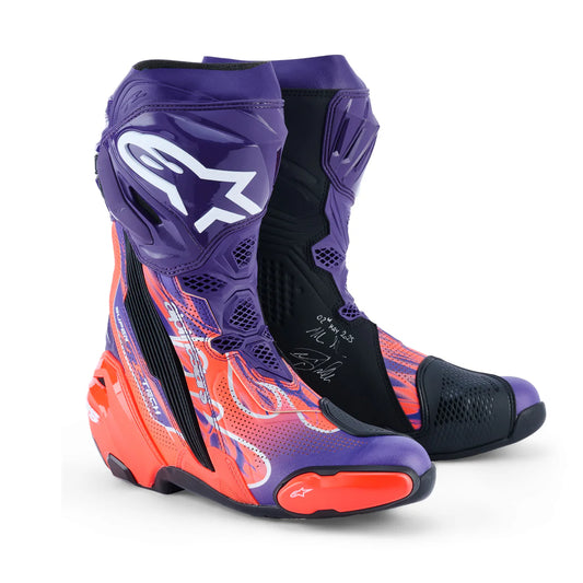 Stivali Alpinestars SUPERTECH R LE FLYTE VENTED  Viola / Rosso