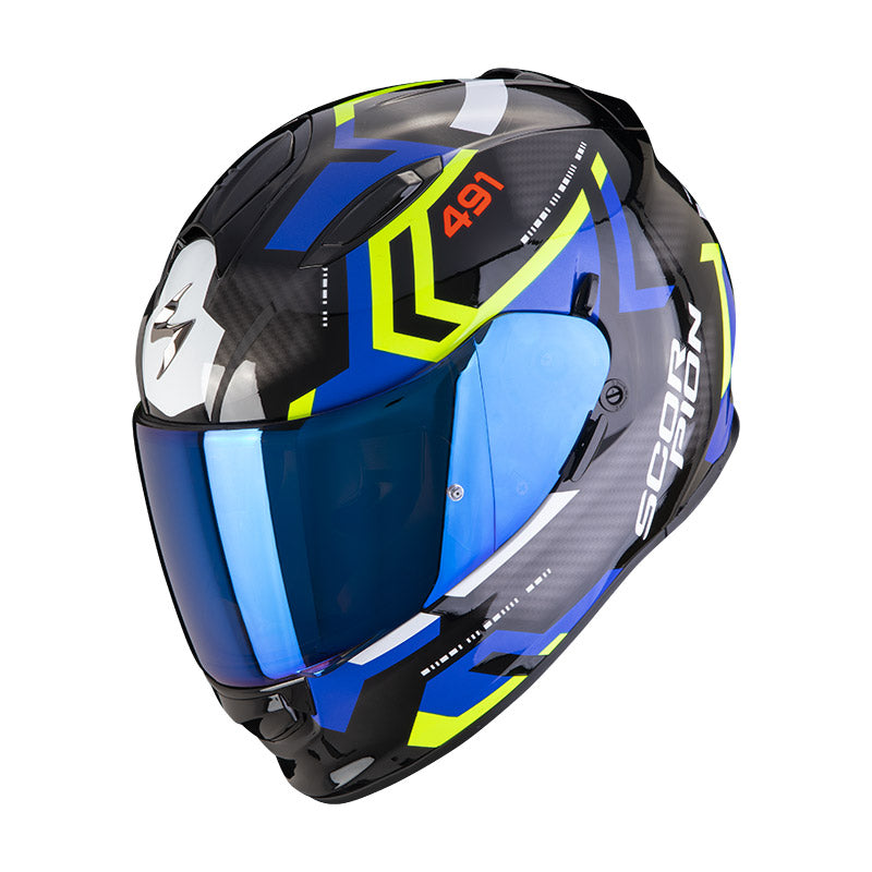 Casco Scorpion Exo 491 Spin Black/Blu/Yellow