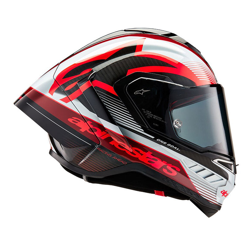Casco Alpinestars SUPERTECH R10 Team Black Carbon / Red / White
