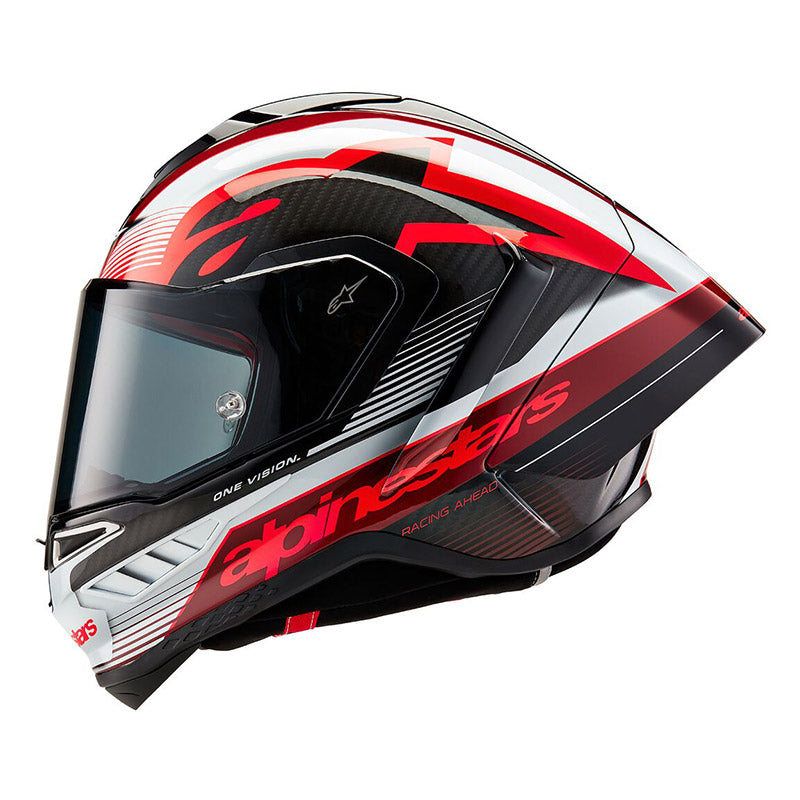 Casco Alpinestars SUPERTECH R10 Team Black Carbon / Red / White