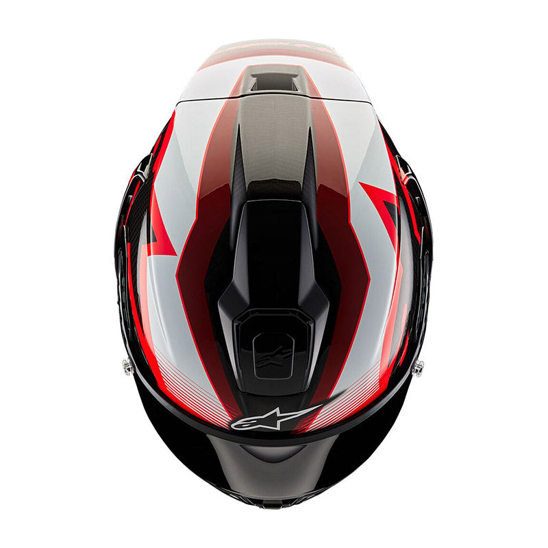 Casco Alpinestars SUPERTECH R10 Team Black Carbon / Red / White