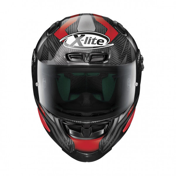 Casco X-lite X-803 Rs Ultra Carbon Deception Rosso - Hot Wheel