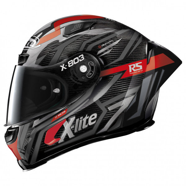 Casco X-lite X-803 Rs Ultra Carbon Deception Rosso - Hot Wheel
