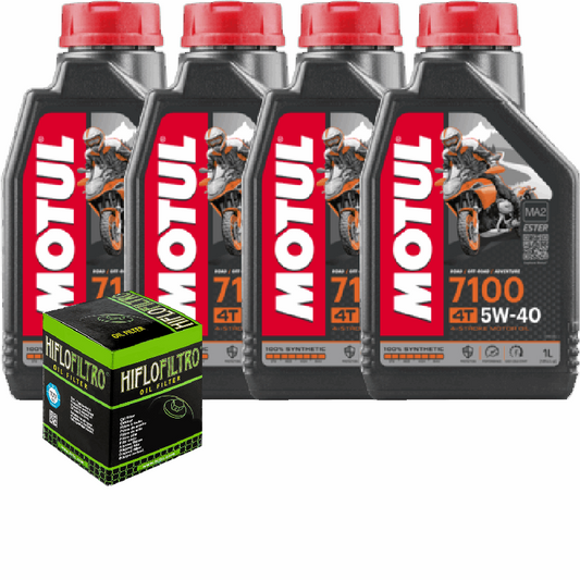 Kit Tagliando Motul 7100 5w40 Moto 4T + Filtro Olio Meiwa - Hot Wheel