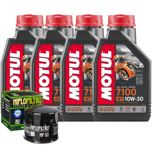 Kit Tagliando Motul 7100 10w30 Moto 4T + Filtro Olio Meiwa - Hot Wheel