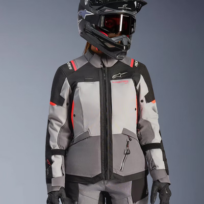 Giacca Stella Alpinestars Andes V4 Drystar Grigio - Nero - Corallo Fluo