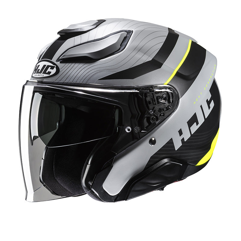 Casco Jet Hjc F31 Naby MC3HSF Yellow/Grey