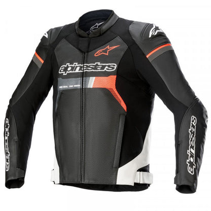 Giacca Alpinestars GP FORCE AIRFLOW Nero Bianco Rosso fluo - Hot Wheel
