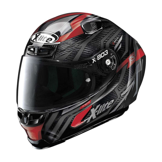 Casco X-lite X-803 Rs Ultra Carbon Deception Rosso - Hot Wheel