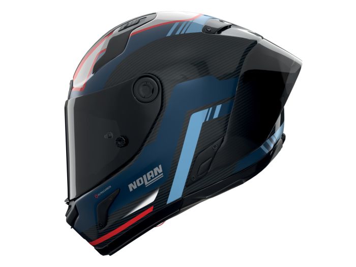 Casco Nolan X-804 RS Ultra Carbon Piega 366 Blu/Azzurro/Rosso - Hot Wheel